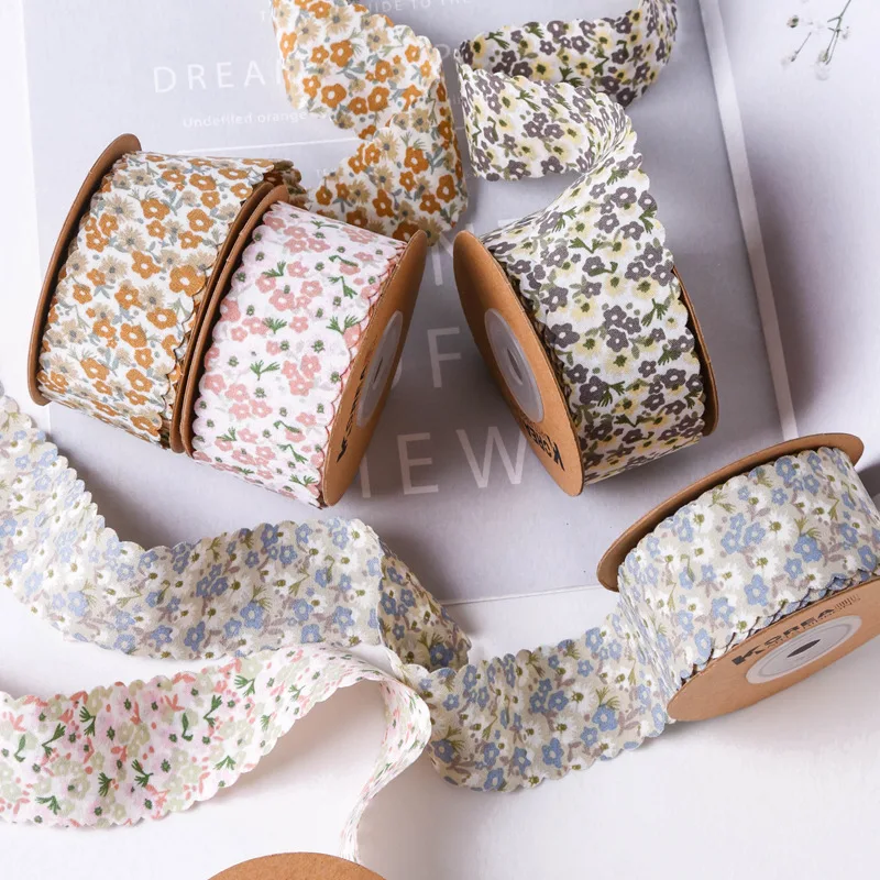 Velvet Ribbon Roll - 5 หลา 25/38 มม.ขอบหยัก Plum Blossom