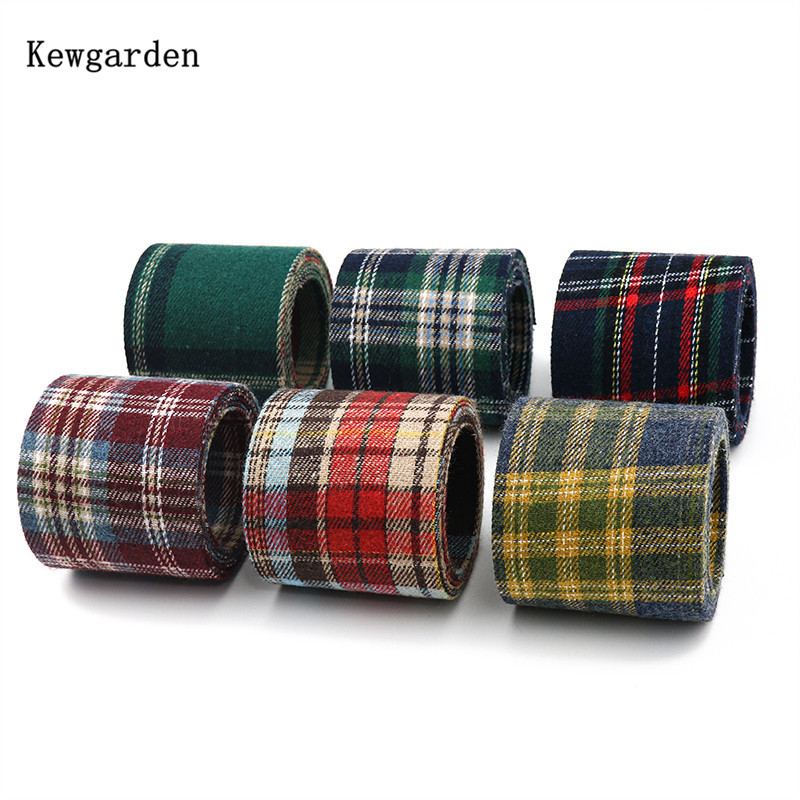 Velvet Ribbon Roll - สไตล์ตรวจสอบผ้าขนสัตว์11หลาลายสก๊อต Layering ผ้าริบบิ้น DIY อุปกรณ์เสริมโบว์เย็บวัสดุสำหรับผูกโบว์