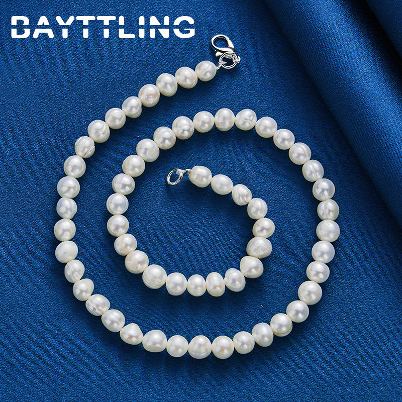 สร้อยคอไข่มุกเงินแท้ 925 ดีไซน - Pearl Trim Chain บทวิจารณ์และราคา
