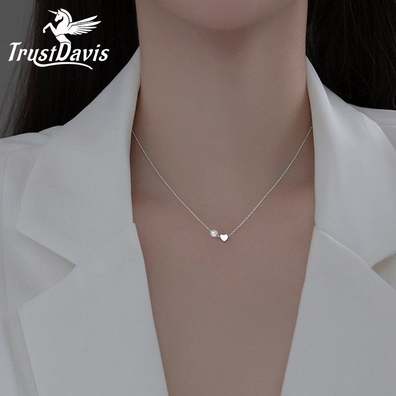 TrustDavis จริง 925 เงินสเตอร์ - Pearl Trim Chain บทวิจารณ์และราคา