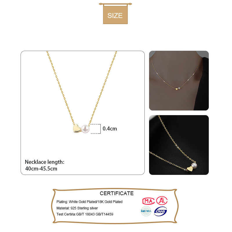TrustDavis จริง 925 เงินสเตอร์ - Pearl Trim Chain บทวิจารณ์และราคา