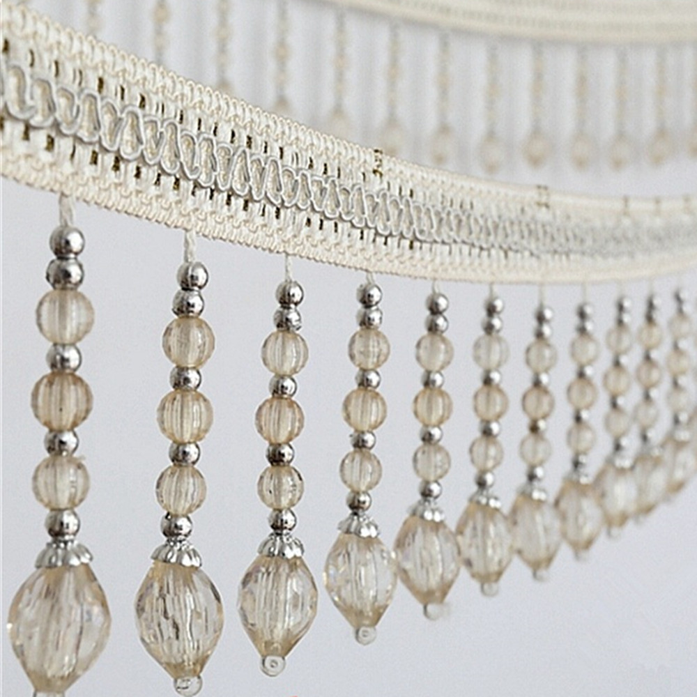 6 หลา ริบบิ้นผ้าถักประดับลูกปั - Fringe Ribbon Sewing บทวิจารณ์และราคา