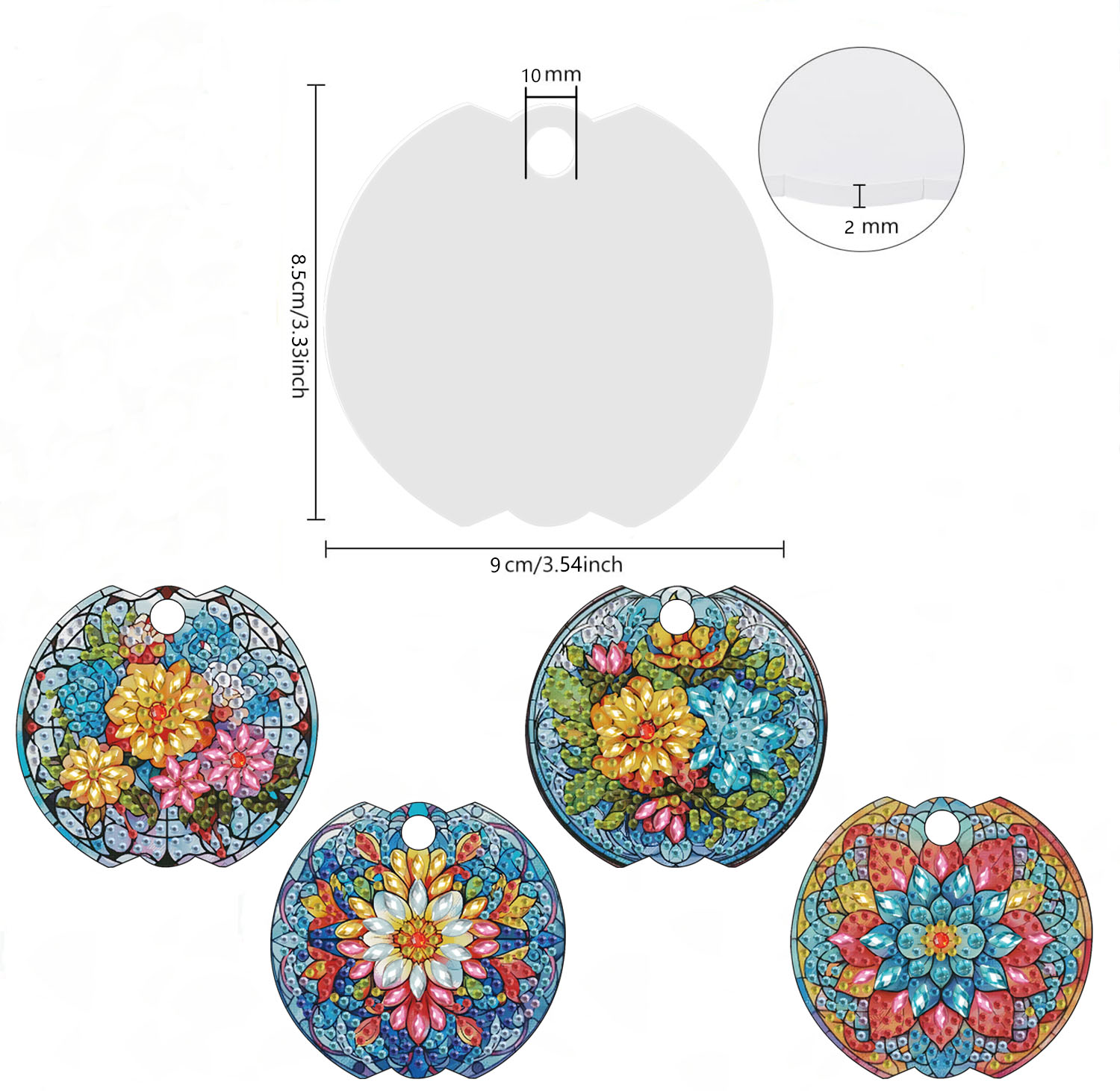 ชุดศิลปะเพชร DIY ดอกไม้ 4 ชิ้น - Embellish Craft บทวิจารณ์และราคา