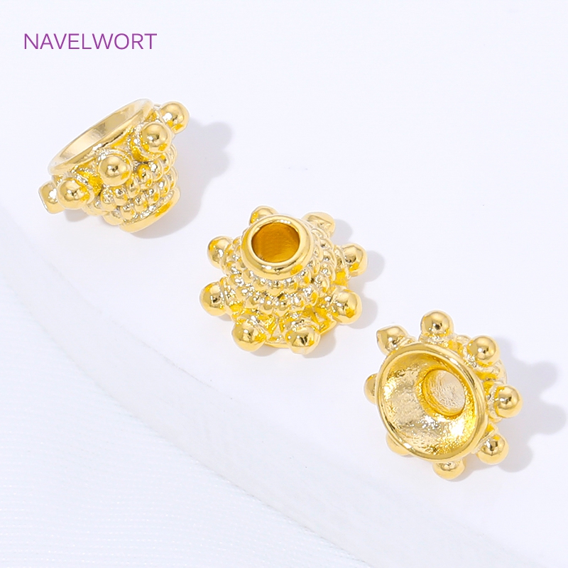 2/4/8 ชิ้น ฝาครอบลูกปัดชุบทอง  - Embellishment Crafts บทวิจารณ์และราคา