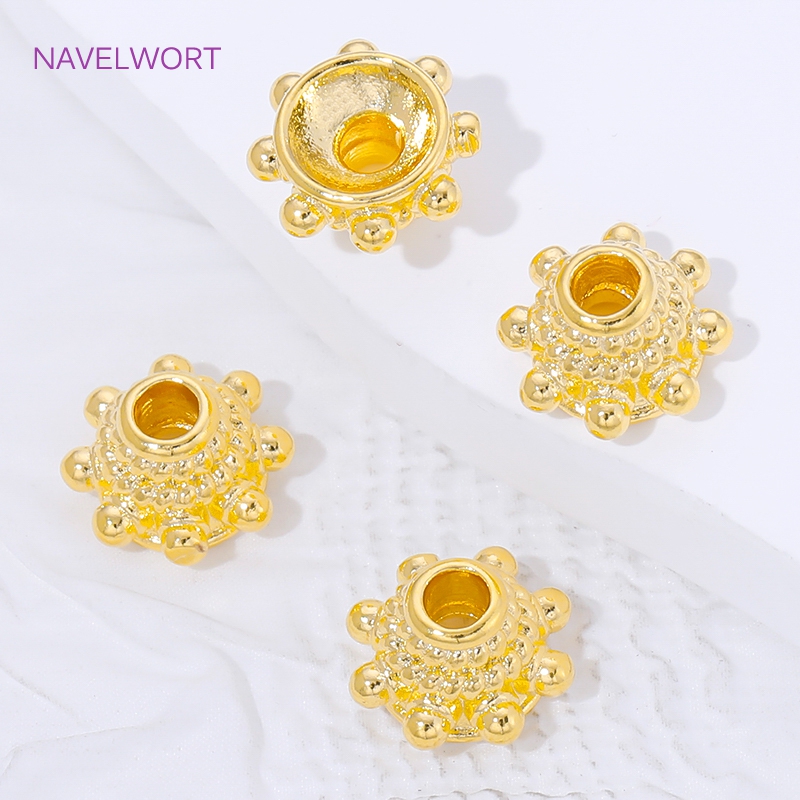 2/4/8 ชิ้น ฝาครอบลูกปัดชุบทอง  - Embellishment Crafts บทวิจารณ์และราคา