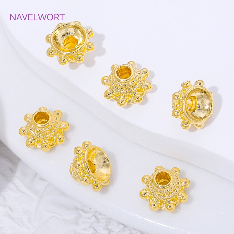 2/4/8 ชิ้น ฝาครอบลูกปัดชุบทอง  - Embellishment Crafts บทวิจารณ์และราคา