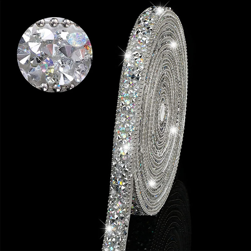 ริบบิ้นเรซิ่นประดับเพชร 1 หลา  - Hotfix Rhinestone Sheet บทวิจารณ์และราคา