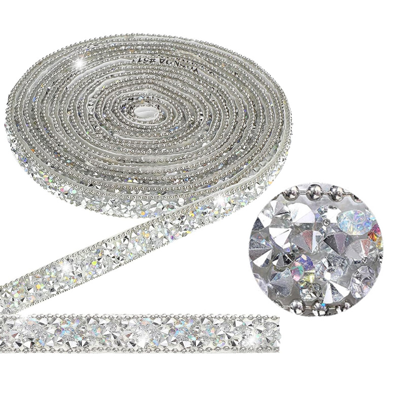 ริบบิ้นเรซิ่นประดับเพชร 1 หลา  - Hotfix Rhinestone Sheet บทวิจารณ์และราคา