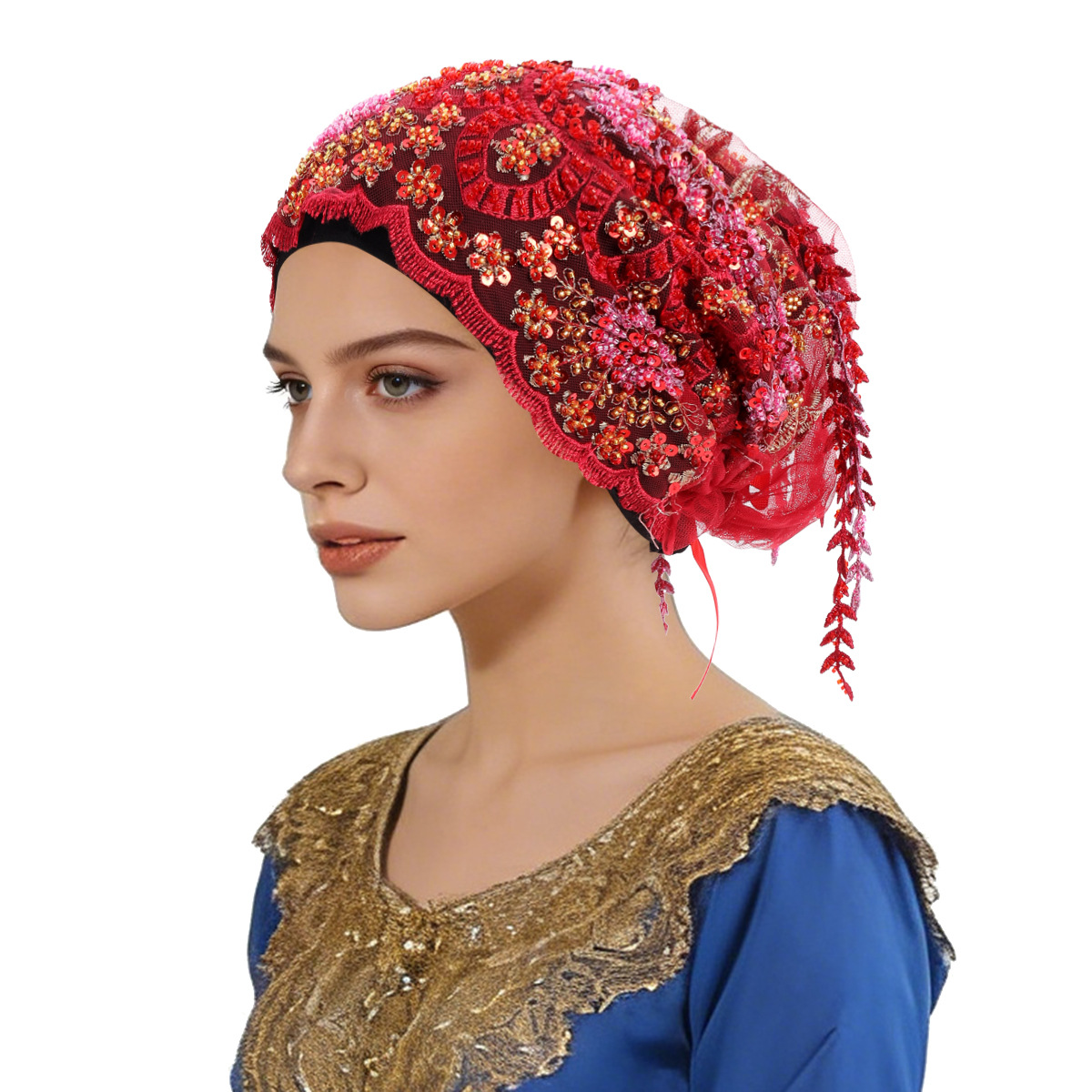ผ้าคลุมศีรษะแบบพู่ห้อยสไตล์ชาต - Tassel Fringe Trim บทวิจารณ์และราคา