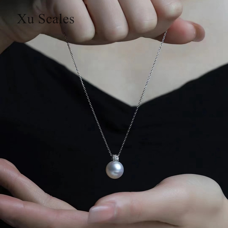 จี้มุกธรรมชาติ9-11มม.S925เงินส - Pearl Trim Chain บทวิจารณ์และราคา